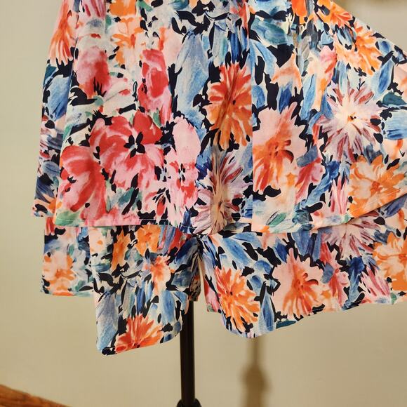 UMGEE Floral Romper with Tie Waist, Size Small - Picture 8 of 13